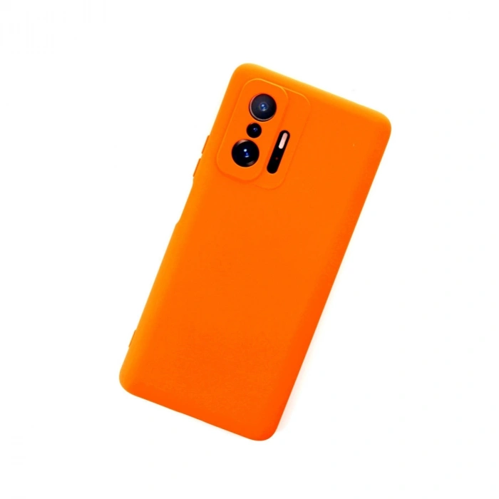 HERŞEYTREND Xiaomi Mi 11t Pro Kılıf Nano İçi Kadife Silikon - Turuncu