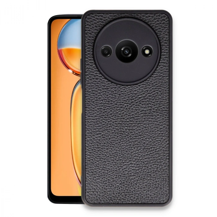 HERŞEYTREND Xiaomi Redmi A3 4g Kılıf Aras Deri Kapak - Siyah
