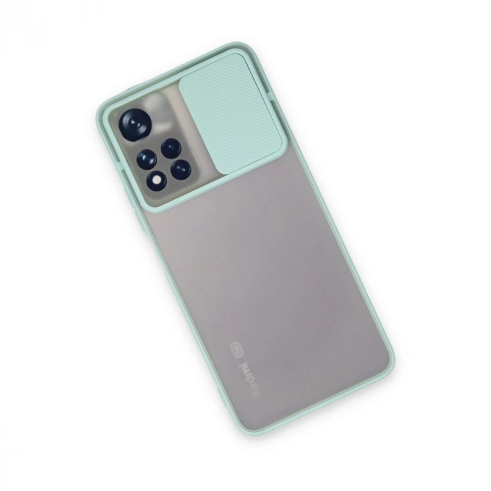 HERŞEYTREND Xiaomi Redmi Note 11 Pro Plus 5g Kılıf Palm Buzlu Kamera Sürgülü Silikon - Turkuaz