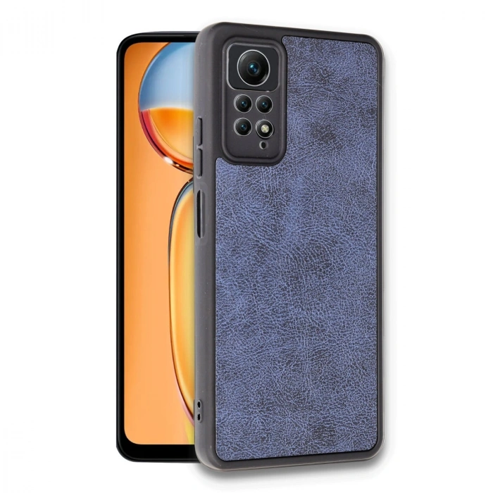 HERŞEYTREND Xiaomi Redmi Note 12 Pro 4g Kılıf Aras Deri Kapak - Lacivert