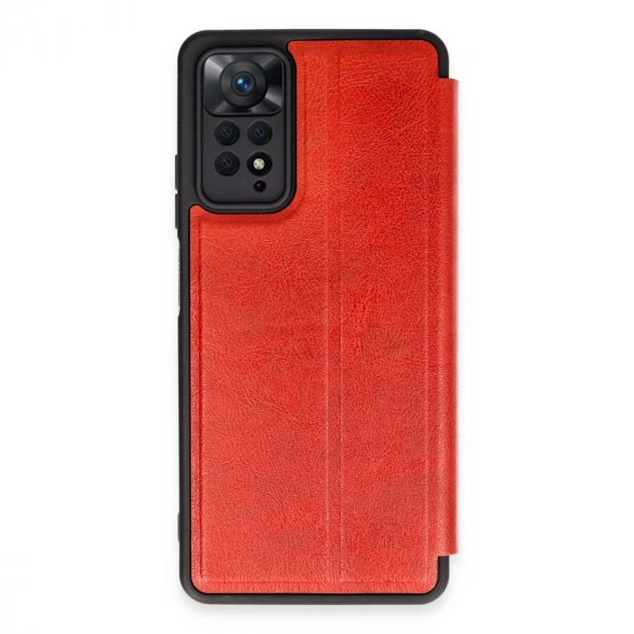 HERŞEYTREND Xiaomi Redmi Note 12 Pro 4g Kılıf Flip Cover - Kırmızı