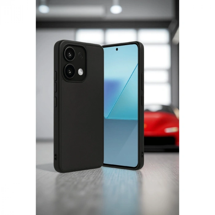 HERŞEYTREND Xiaomi Redmi Note 13 4g Kılıf Aras Deri Kapak - Siyah