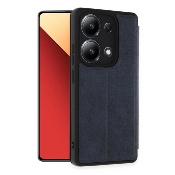 HERŞEYTREND Xiaomi Redmi Note 13 4g Kılıf Flip Cover - Lacivert
