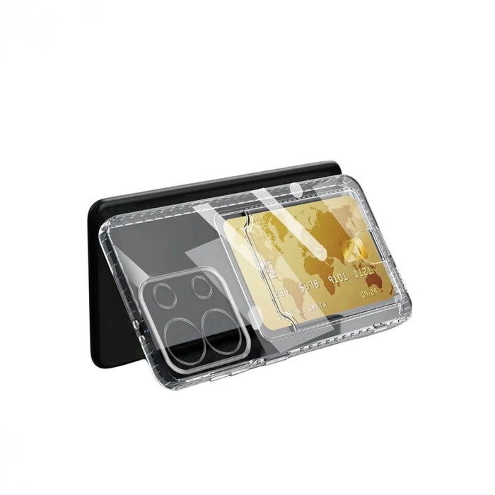 HERŞEYTREND Xiaomi Redmi Note 13 4g Kılıf Kart Şeffaf Silikon - Şeffaf