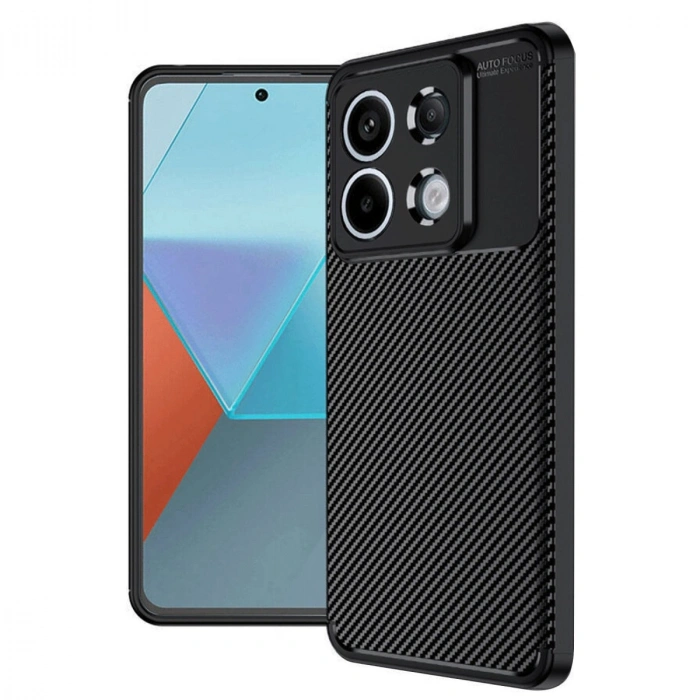 HERŞEYTREND Xiaomi Redmi Note 13 Pro 4g Kılıf Auto Focus Karbon Kapak - Siyah
