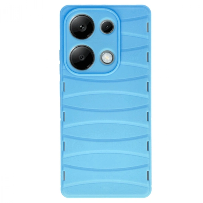 HERŞEYTREND Xiaomi Redmi Note 13 Pro 4g Kılıf Bibercas Silikon Kapak - Mavi