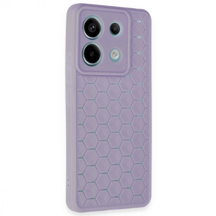 HERŞEYTREND Xiaomi Redmi Note 13 Pro 5g Kılıf Petek Silikon Kapak - Lila