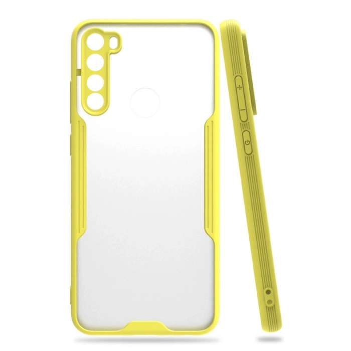 HERŞEYTREND Xiaomi Redmi Note 8 Kılıf Platin Silikon - Sarı