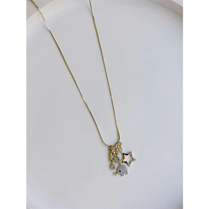 HERŞEYTREND Xuping Fil Charm Kolye - Altın