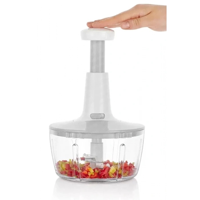 HERŞEYTREND Yakut Üstten Basmalı El Rondo Blender Çelik Bıcaklı Beyaz