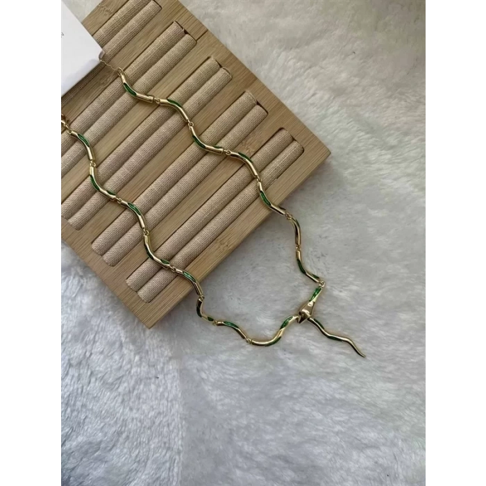 HERŞEYTREND Yılan Kolye - Altın