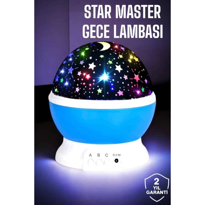 HERŞEYTREND Yıldızlı Gökyüzü Projeksiyon Gece Lambası Hareketli Işık Şovu