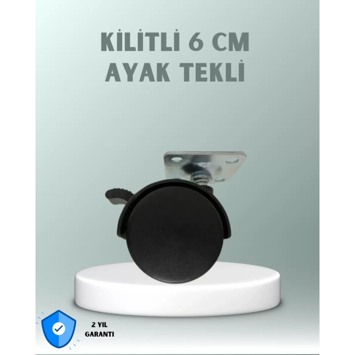 HERŞEYTREND Zemin Korumalı 6 cm Kilitli Döner Ayak