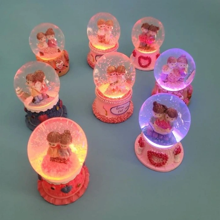 HERŞEYTREND Işıklı Mini Kar Küresi