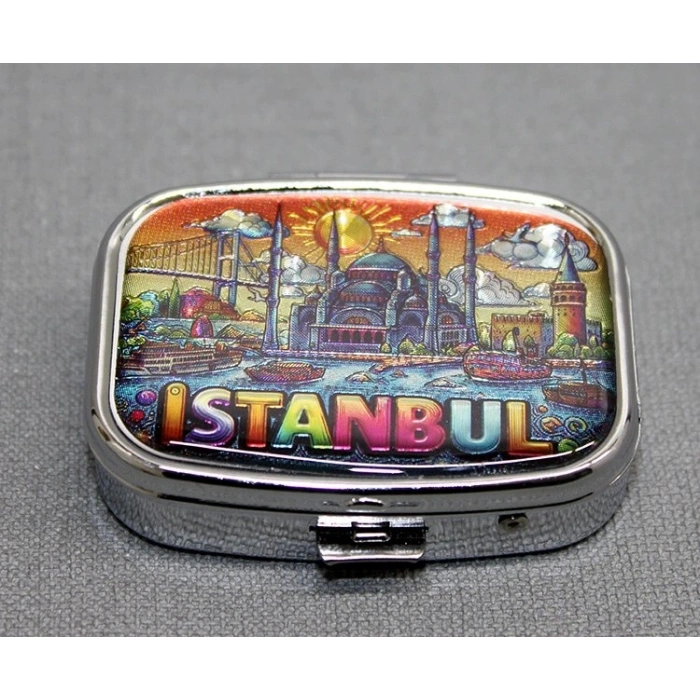 İstanbul Temalı İlaç Kutusu Anahtarlık Alk4371