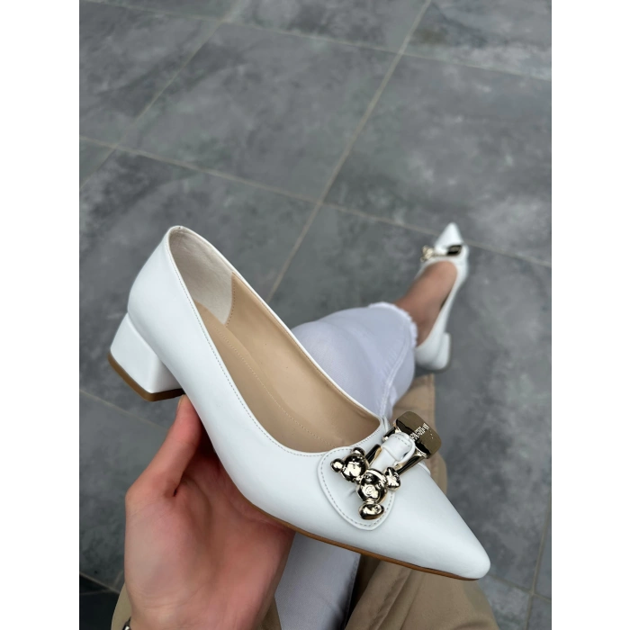 Jies Beyaz Topuklu Ayakkabı