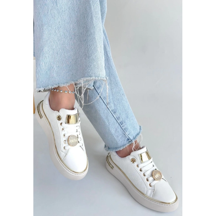 Jlar Beyaz Cilt Bağcıklı Spor Ayakkabı