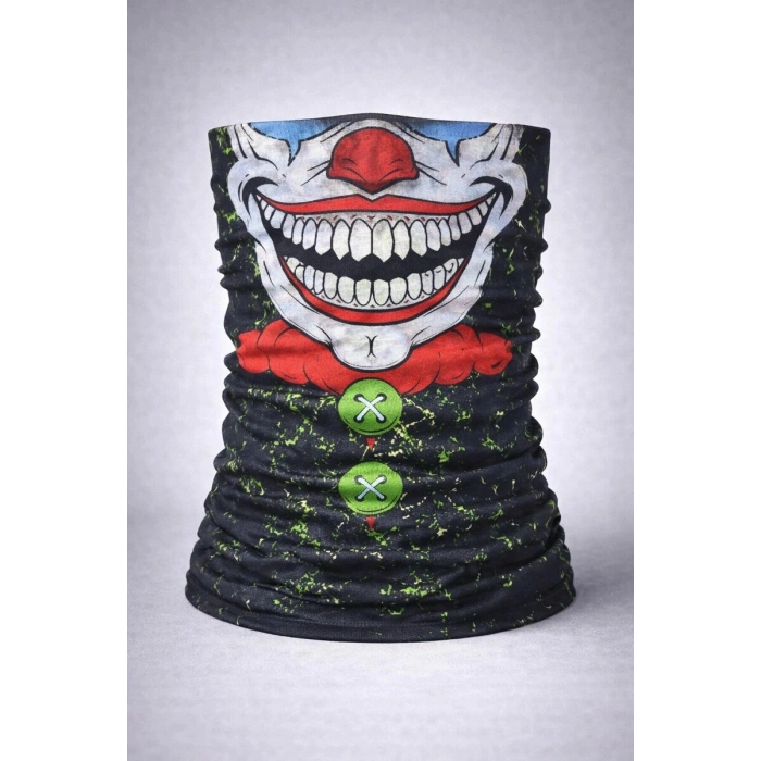 Joker Yüz Baskılı Baf Bandana - Çok Amaçlı Boyunluk Bandana 2 No