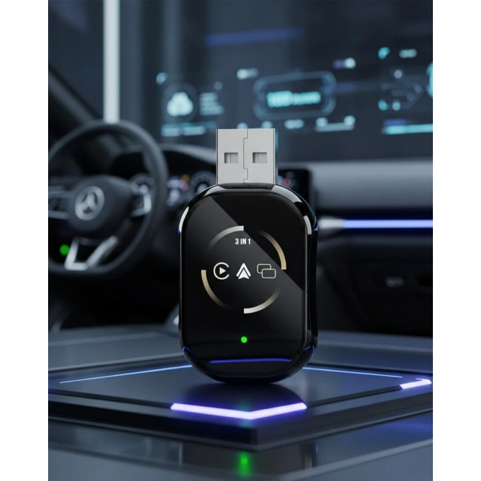 Kablosuz CarPlay ve Android Auto Adaptörü Tak Çalıştır Kullanım
