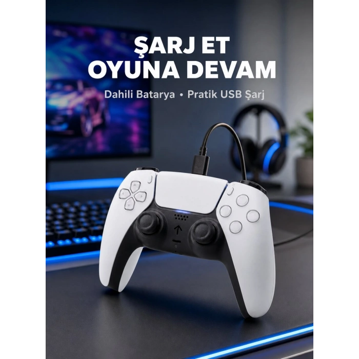 Kablosuz Oyun Kolu PS5 Uyumlu Ergonomik Tasarım ve Hassas Kontrol Yeni Nesil
