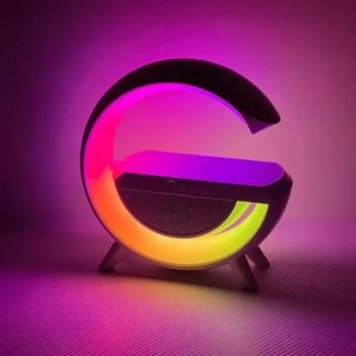 HERŞEYTREND Kablosuz Şarj Standlı RGB Hoparlör