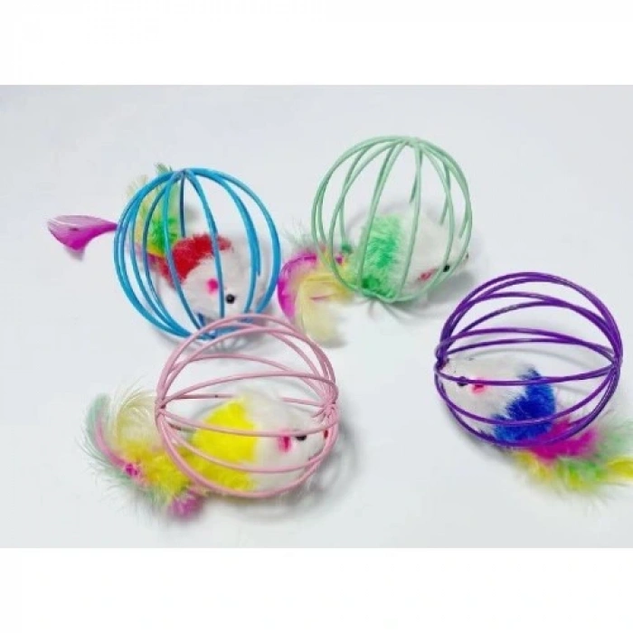 HERŞEYTREND KAFESLI FARELI KEDI KÖPEK OYUN TOPU