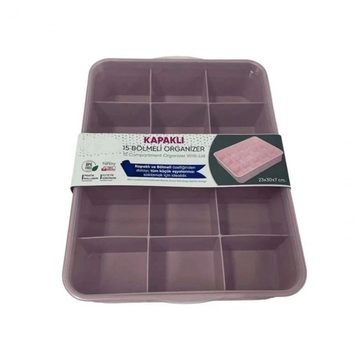 Kapaklı 15 Bölmeli Organizer