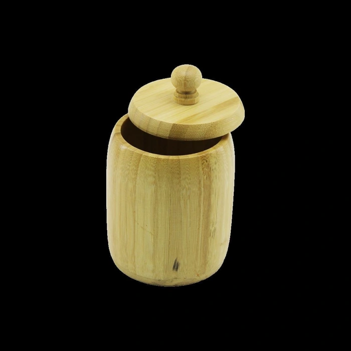 Kapaklı Ahşap Bambu Şekerlik 7.5 x 8.5 cm