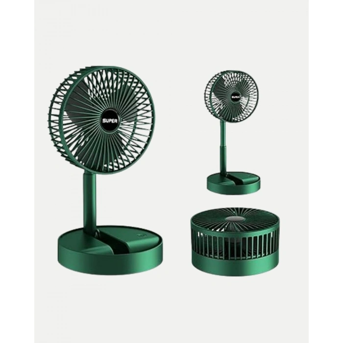 Katlanabilir Şarjlı Mini Fan 3 Kademeli Hız Ayarlı Taşınabilir
