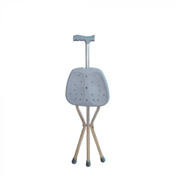 HERŞEYTREND Katlanır Oturaklı Baston Taşınabilir Sandalyeli Baston