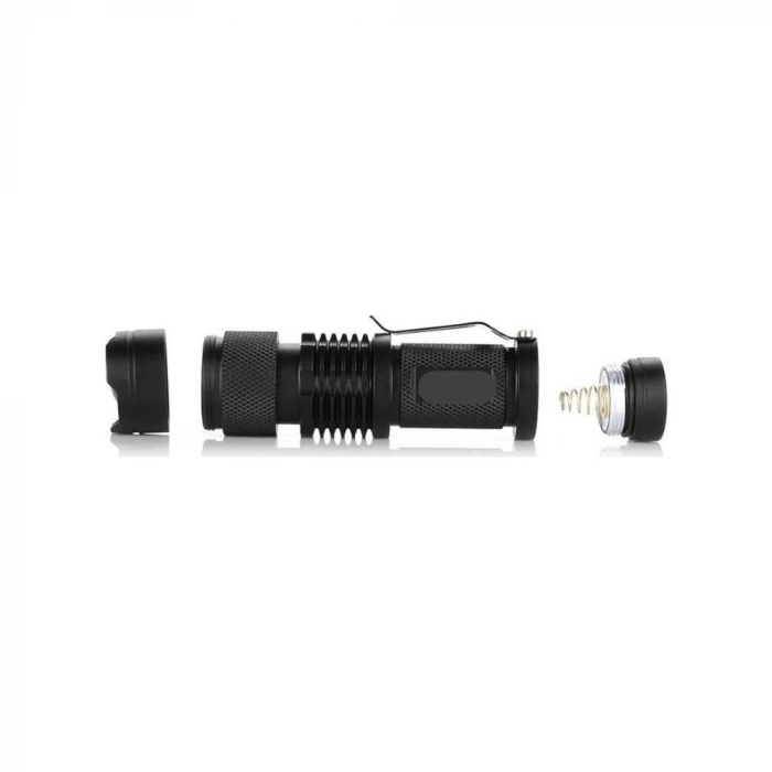 Km-87 Polis Tipi Zoomlu Şarjlı Metal Dağ Kamp Cep Feneri Cree Led 2300 Lumens