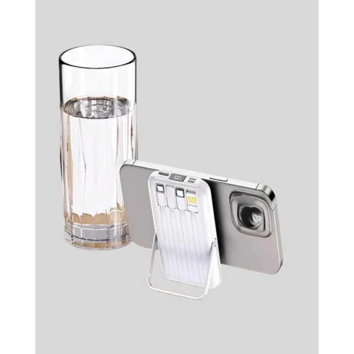 LCD Göstergeli Manyetik Powerbank Type C USB Girişli Yeni Nesil