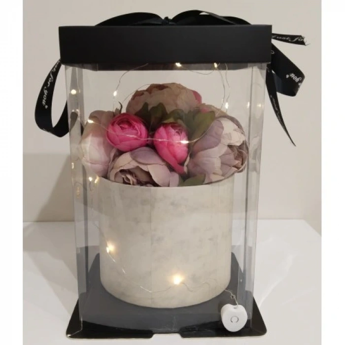 HERŞEYTREND Led Işıklı Pembe Sevgililer Günü Hediyesi