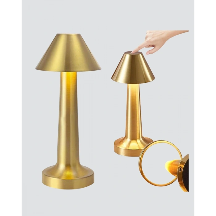 LED Masa Lambası 3 Renk Ayarlı Şarjlı Kablosuz Modern Tasarım Yeni Nesil