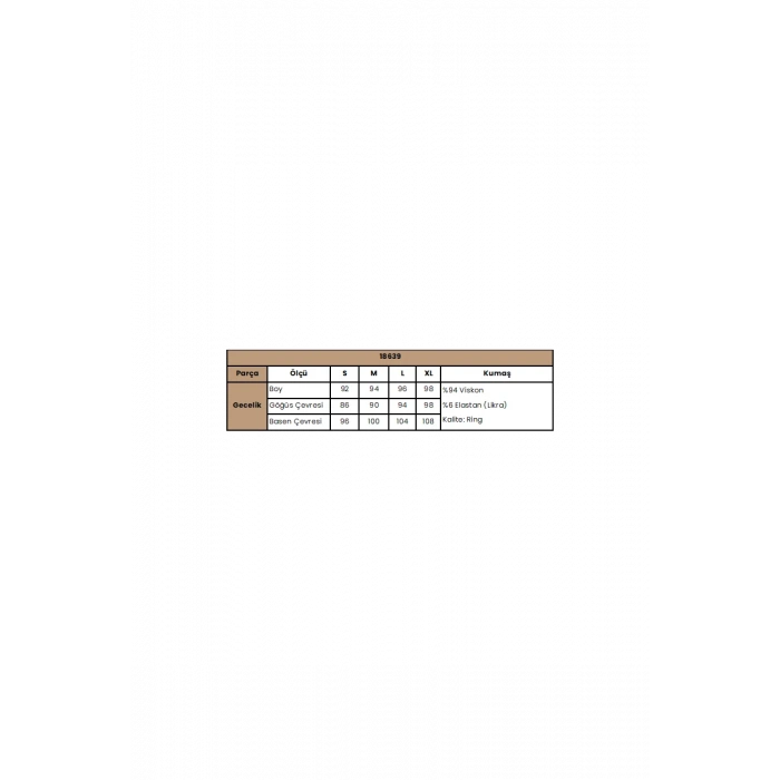 HERŞEYTREND  Kolu Omzu ve Yakası Dantelli Önü Düğmeli Gecelik