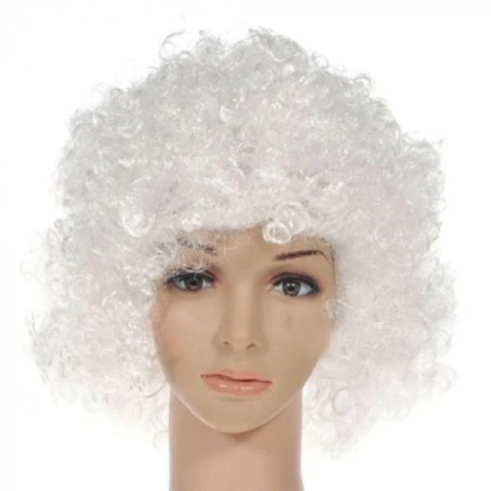 HERŞEYTREND Beyaz Renk Peruk Saç