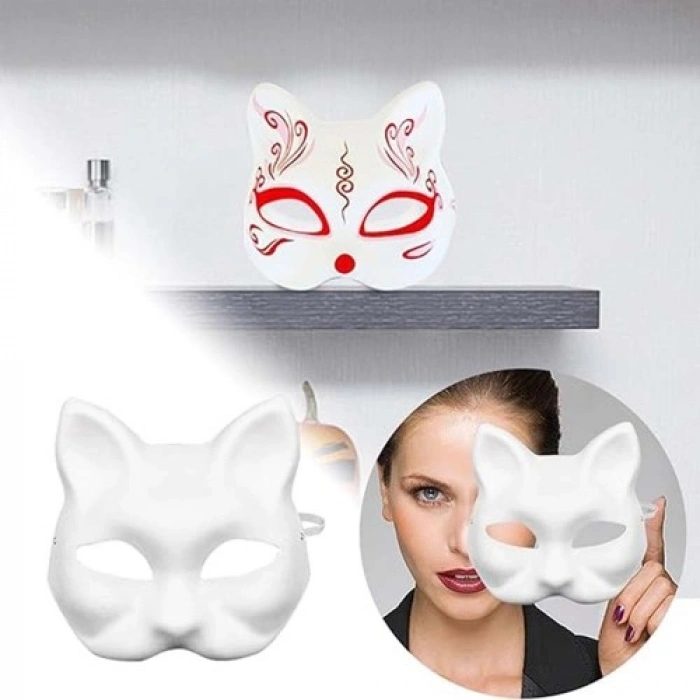 Litae Trend Boyanabilir Kedi Model Maske – Kendi Tasarımını Oluştur