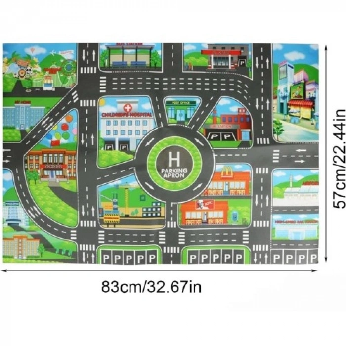 Litae Trend Çocuk Oyun Matı (Mutlu Şehir Hayatı)