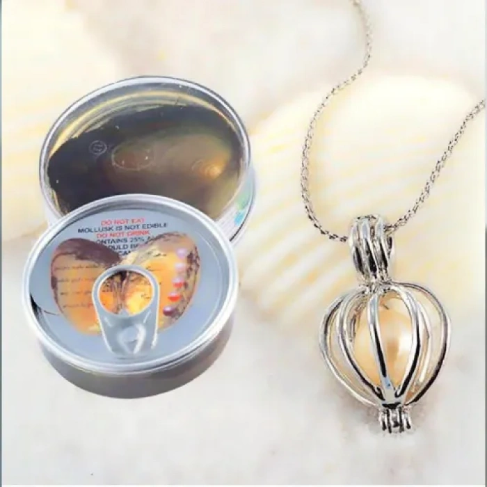 Litae Trend Gerçek İstiridye İçinde İnci Kolye