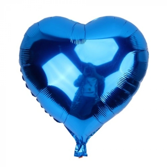 HERŞEYTREND Kalp Balon Folyo Mavi 45 cm 18 inç