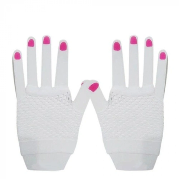 HERŞEYTREND Kısa Beyaz File Eldiven