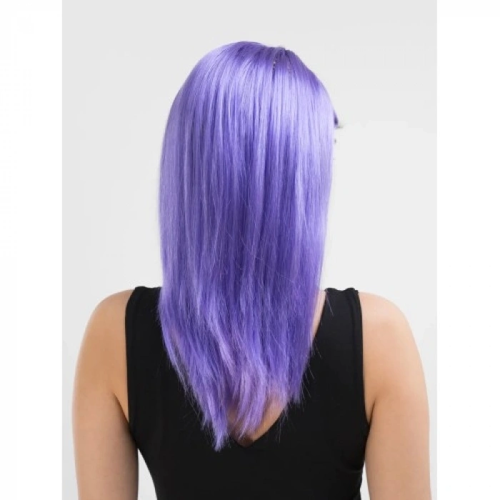 Litae Trend Lila Renk Uzun Düz Parti Peruğu
