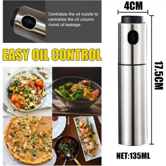 Litae Trend Paslanmaz Çelik Gövdeli Sprey Yağlık