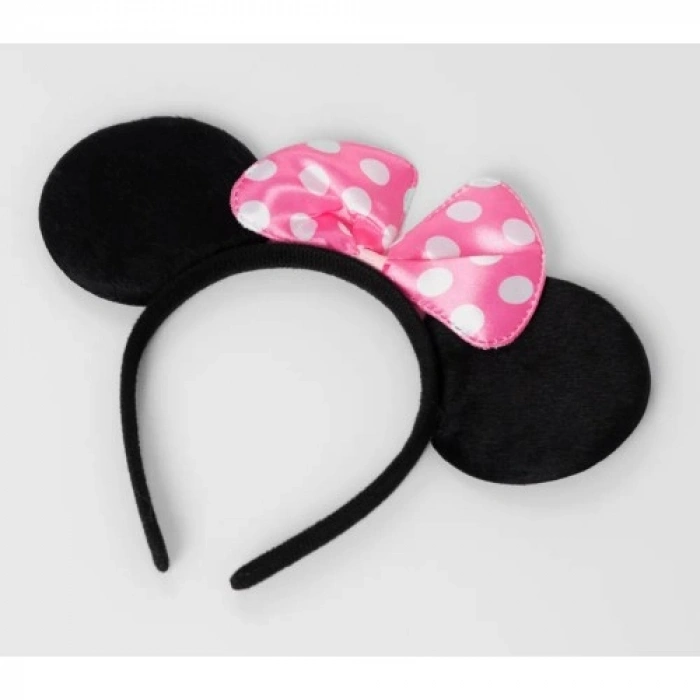 Litae Trend Pembe Fiyonklu Minnie Mouse Tacı Mini Kulak