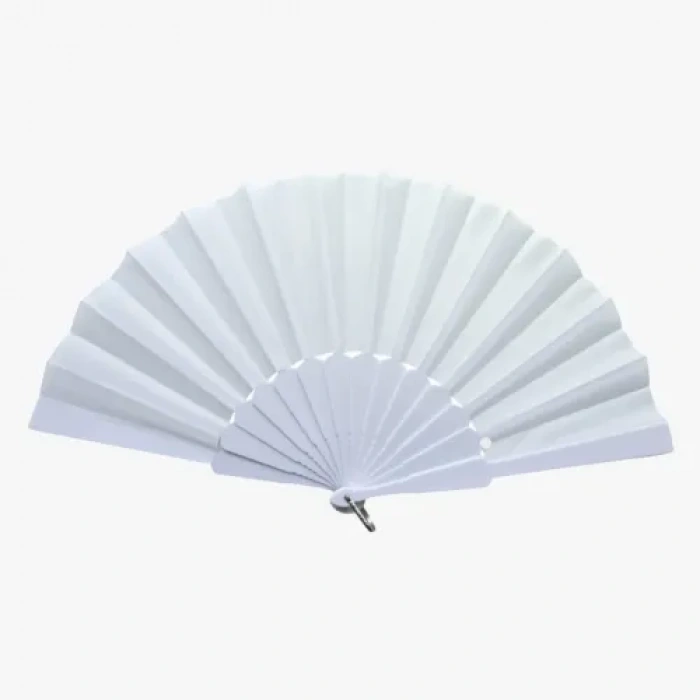 Litae Trend Plastik Kumaş Yelpaze 12li Beyaz