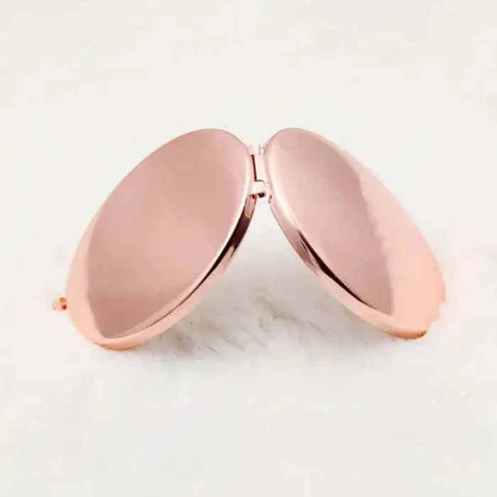 Litae Trend Promosyon Yuvarlak Cep Aynası Rose Renk