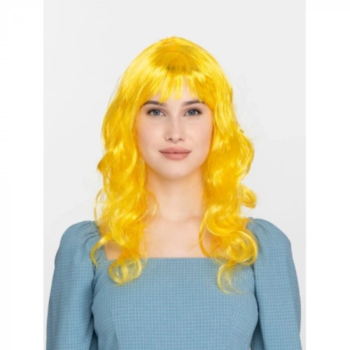 Litae Trend Sarı Renk Uzun Dalgalı Parti Peruğu