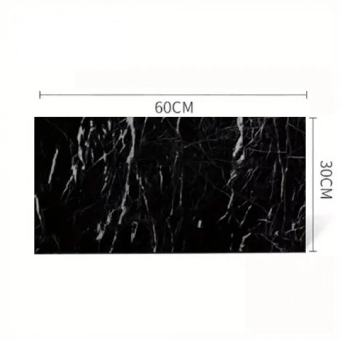 Litae Trend Siyah Mermer Desenli Alüminyum Duvar Sticker
