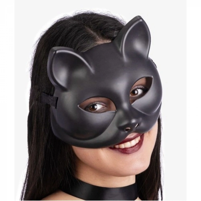 Litae Trend Siyah Renk Lüks Kedi Maskesi 12x13 cm