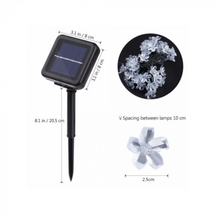 Litae Trend Solar 30 LEDli Çiçek Tasarımlı Günışığı Bahçe Aydınlatma